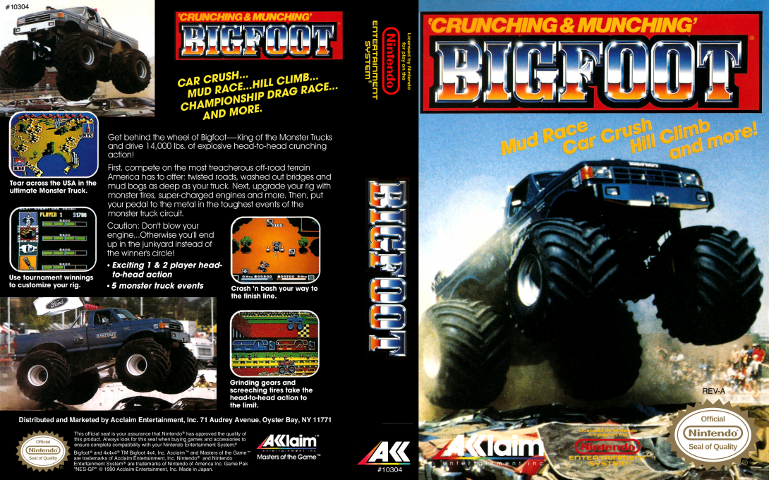 Bigfoot [US] nes 1990 Box Art
