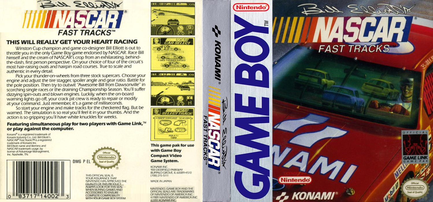 Bill Elliott’s NASCAR Fast Tracks [US] gb 1991 Box Art