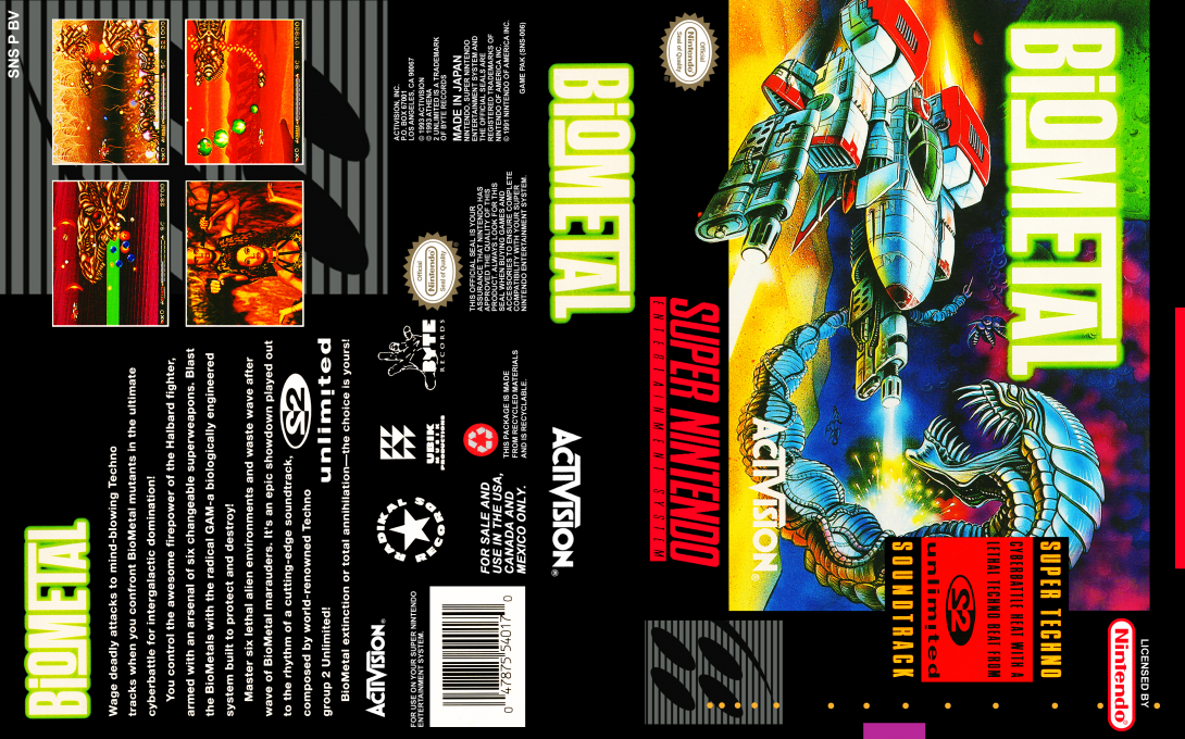 BioMetal [US] snes 1993 Box Art