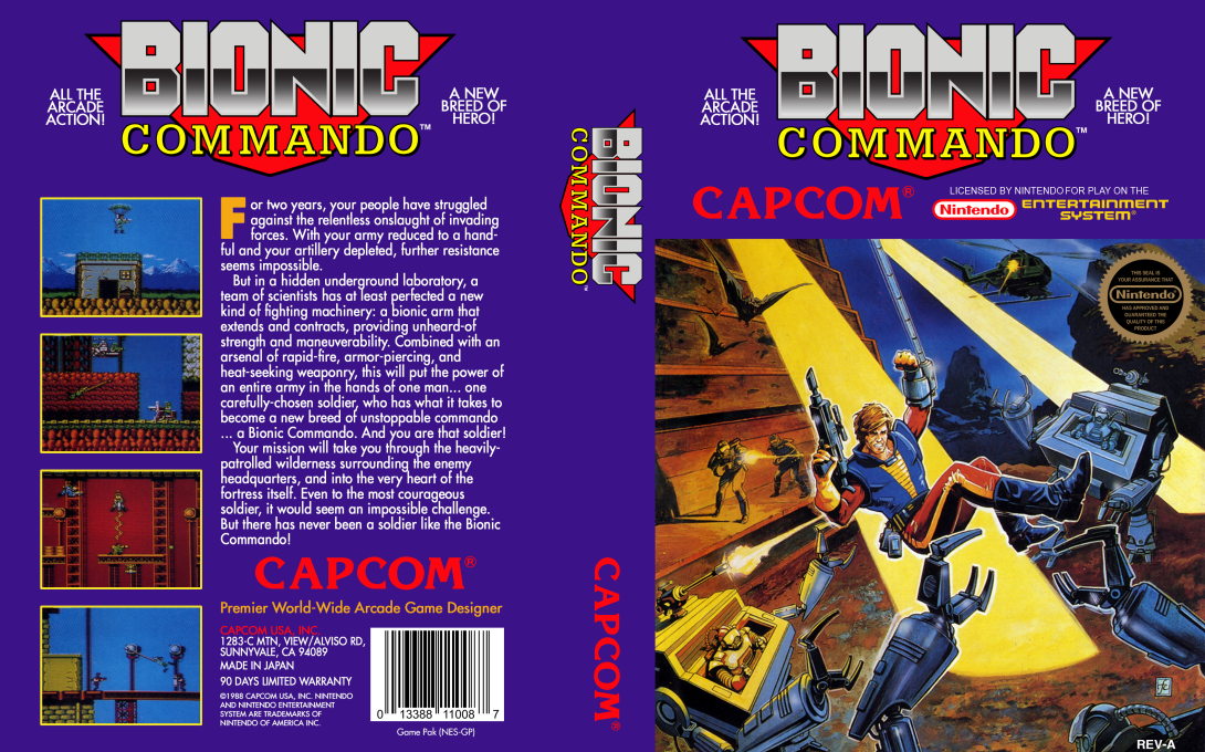Bionic Commando [US] nes 1988 Box Art
