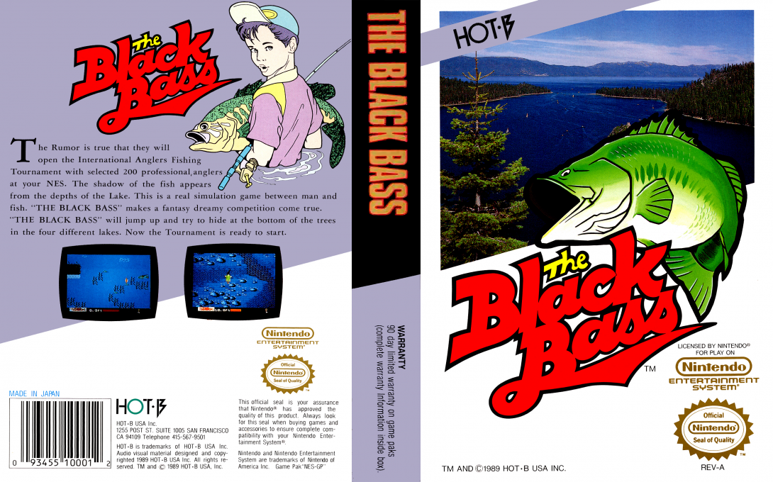 The Black Bass [US] nes 1989 Box Art
