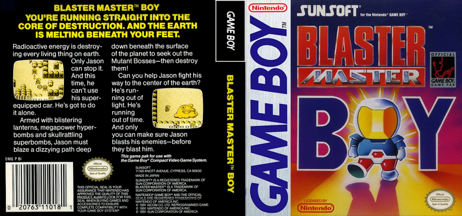 Blaster Master Boy [US] gb 1991 Box Art