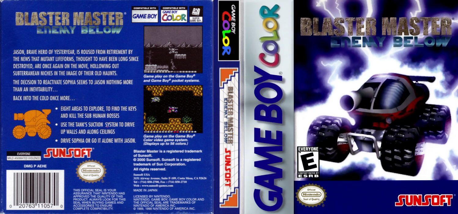 Blaster Master : Enemy Below [US,EU] gbc 2000 Box Art