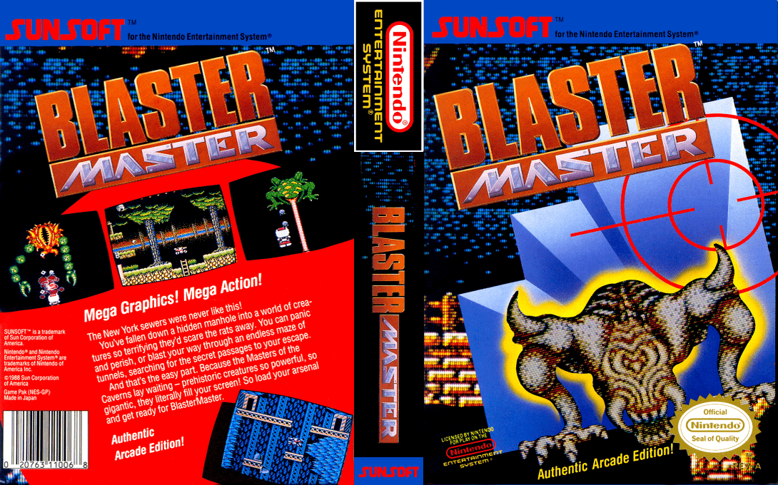 Blaster Master [US] nes 1988 Box Art