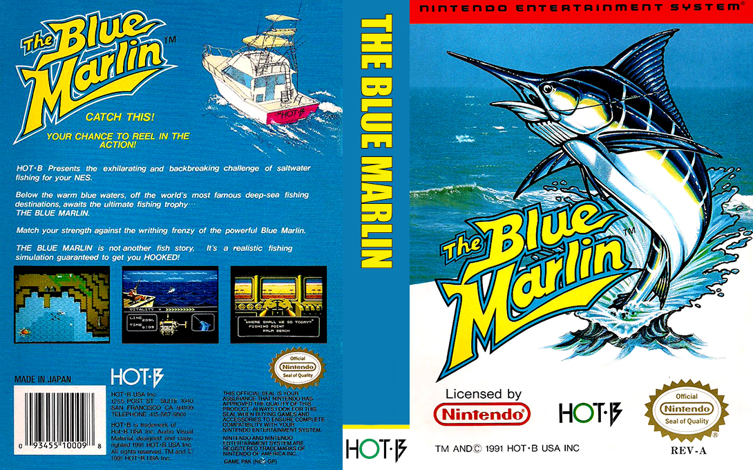 The Blue Marlin [US] nes 1992 Box Art