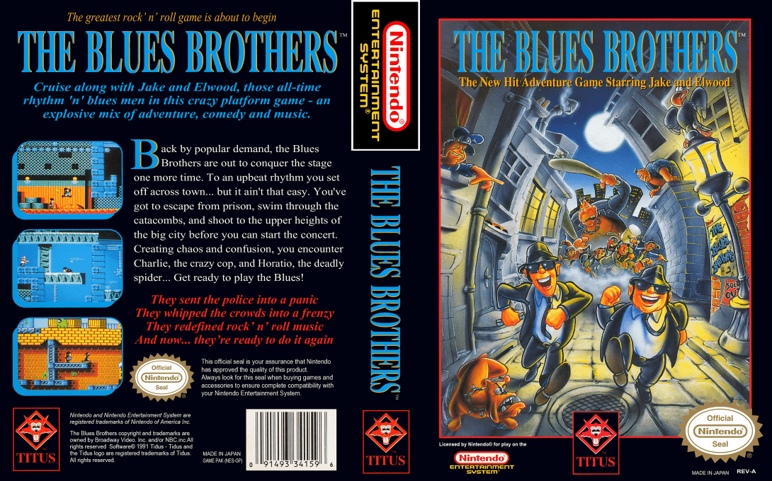 The Blues Brothers [US] nes 1992 Box Art