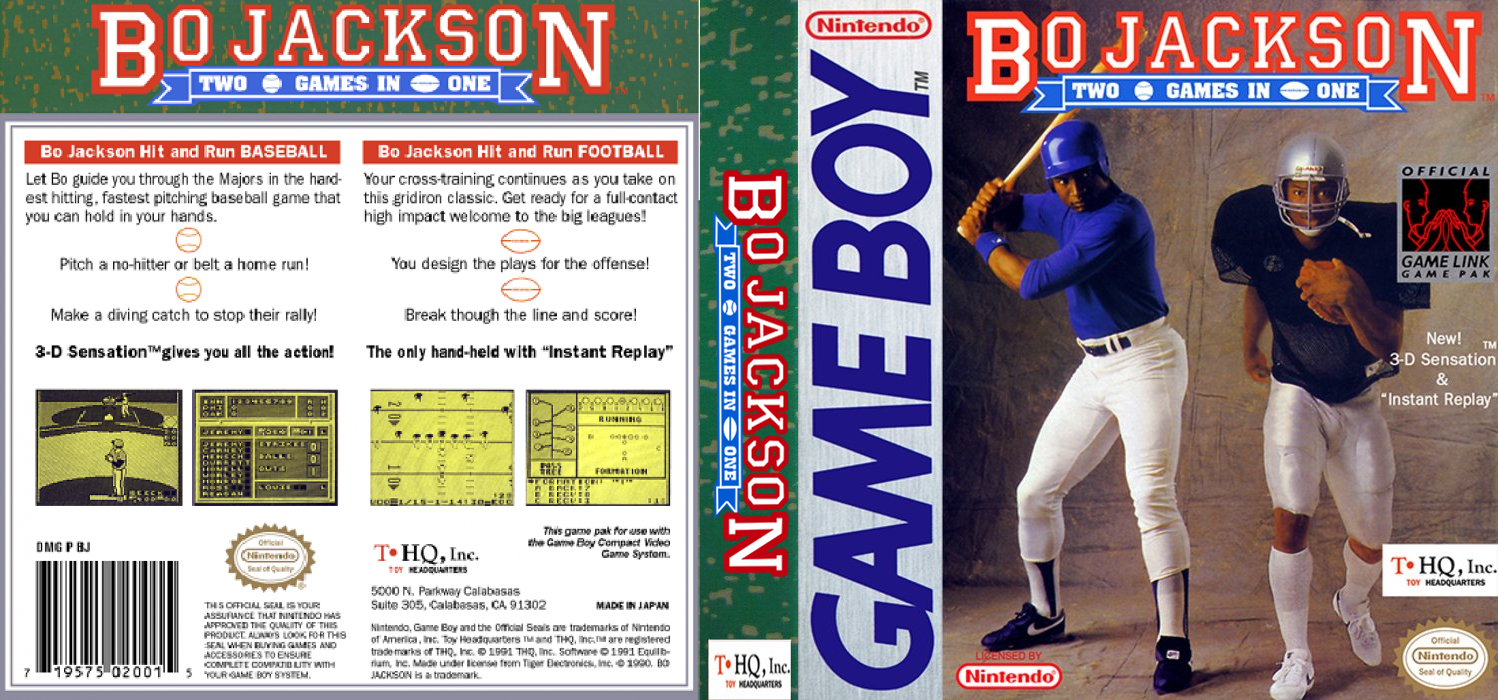 Bo Jackson : Two Games in One [US] gb 1991 Box Art