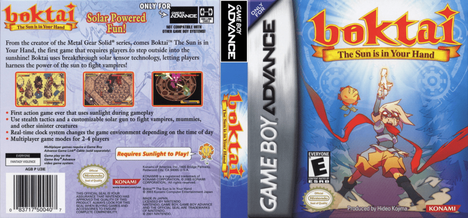 Boktai : The Sun Is in Your Hand [US] gba 2003 Box Art