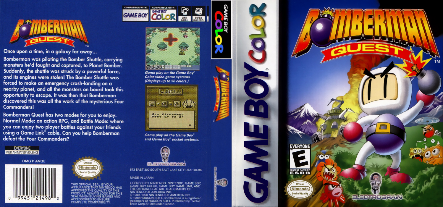 Bomberman Quest [US] gbc 1999 Box Art
