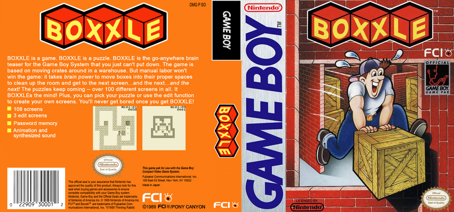 Soukoban [US,EU] gb 1989 Box Art