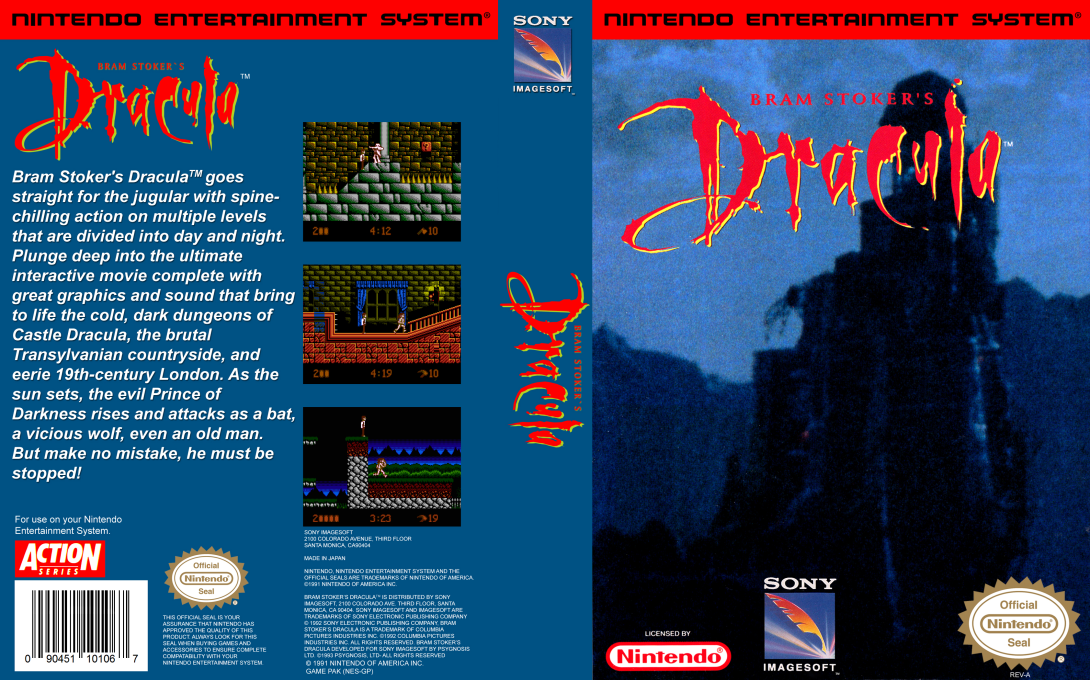 Bram Stoker’s Dracula [US] nes 1993 Box Art
