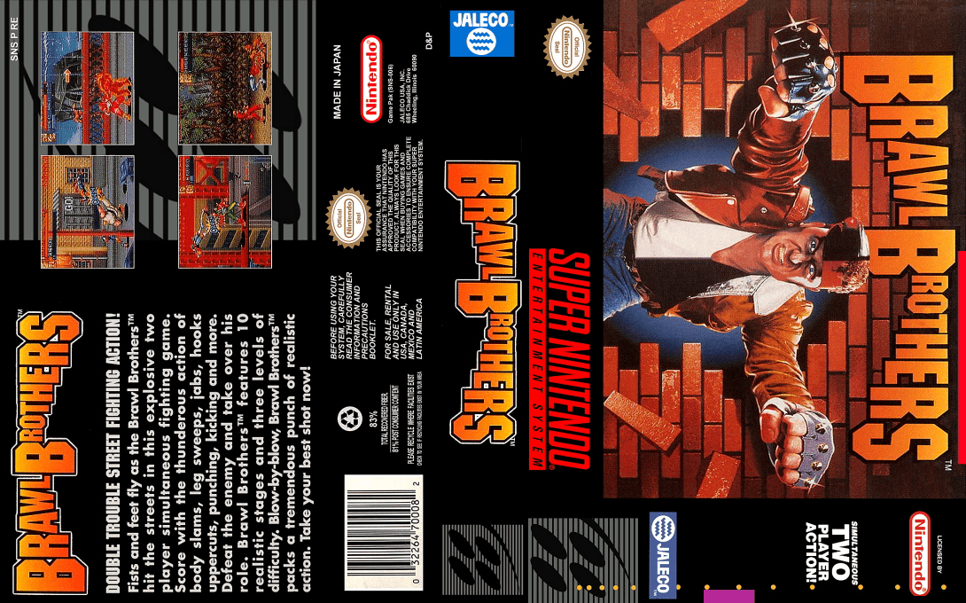 Brawl Brothers [US] snes 1993 Box Art