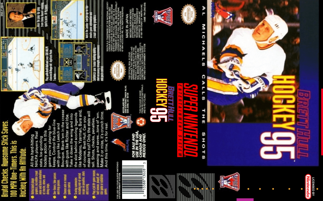 Brett Hull Hockey 95 [US] snes 1994 Box Art