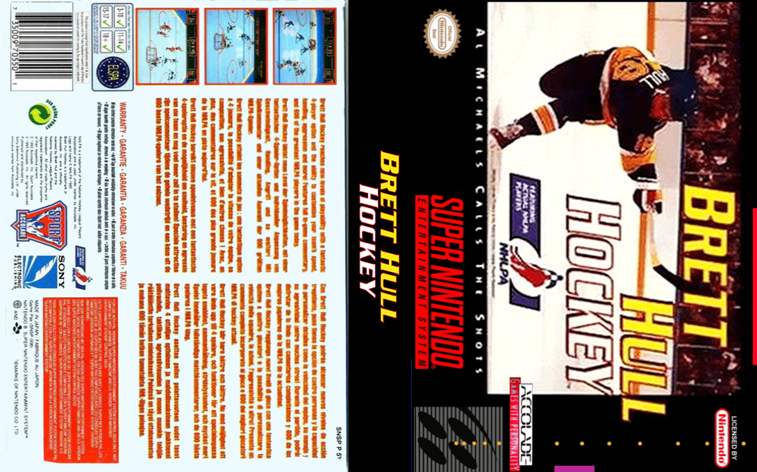 Brett Hull Hockey [US] snes 1994 Box Art