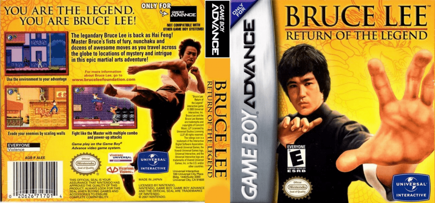 Bruce Lee : Return of the Legend [US] gba 2003 Box Art