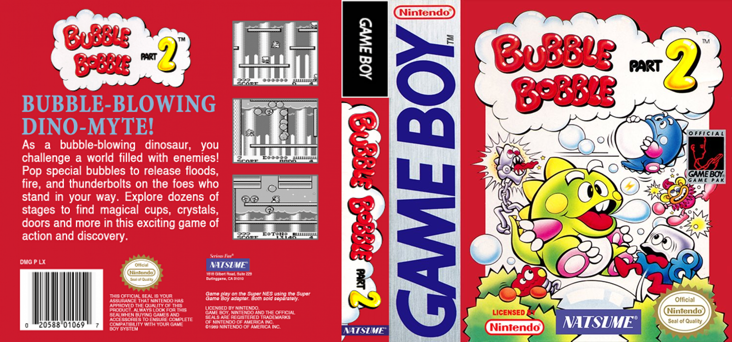 Bubble Bobble : Part 2 [US,EU] gb 1993 Box Art