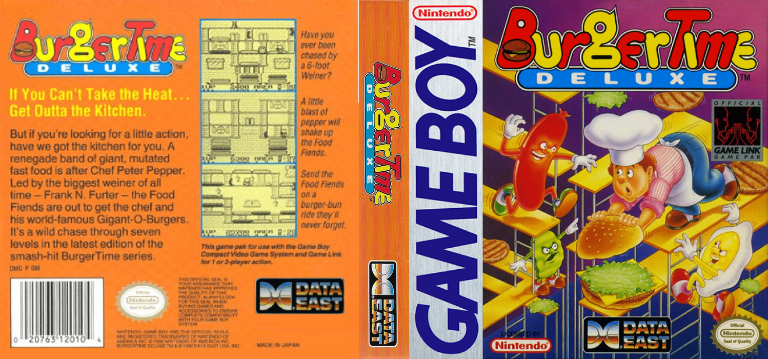 BurgerTime Deluxe [WOR] gb 1992 Box Art
