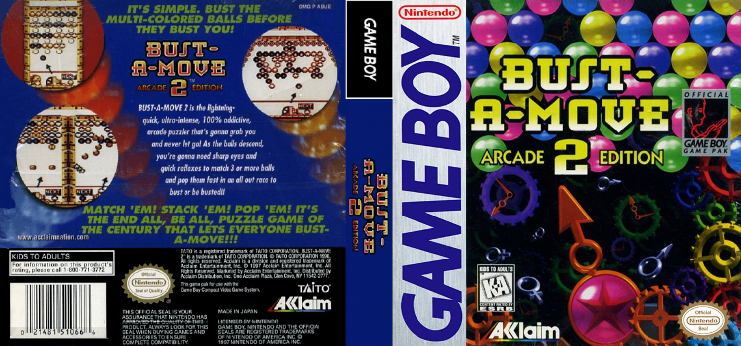 Puzzle Bobble GB [US,EU] gb 1997 Box Art