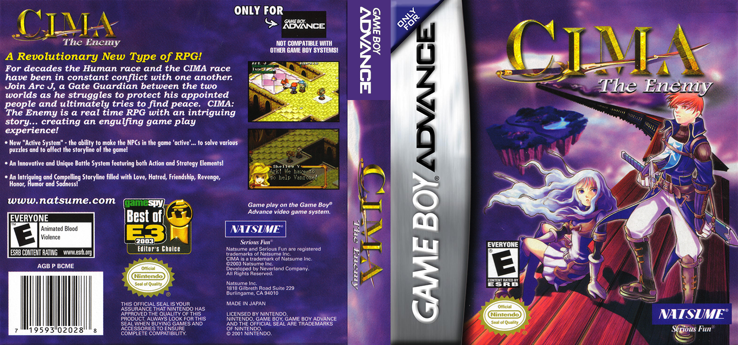 CIMA : The Enemy [US] gba 2003 Box Art