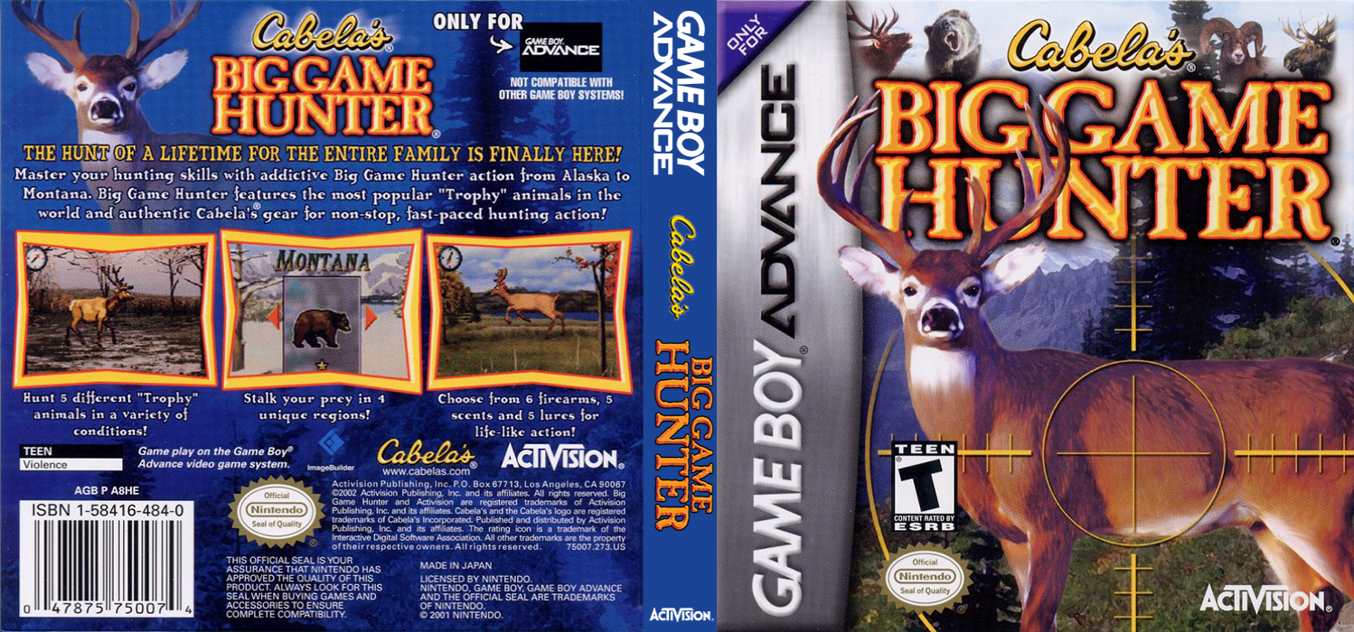 Cabela’s Big Game Hunter [US] gba 2002 Box Art