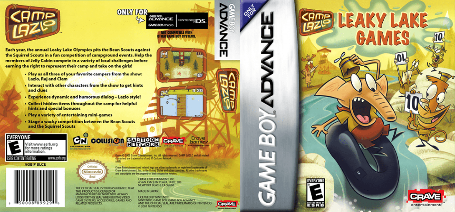Camp Lazlo : Leaky Lake Games [US] gba 2006 Box Art