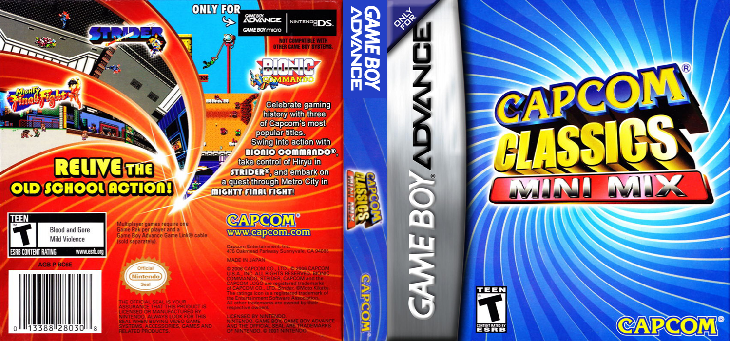 Capcom Classics Mini Mix [US] gba 2006 Box Art