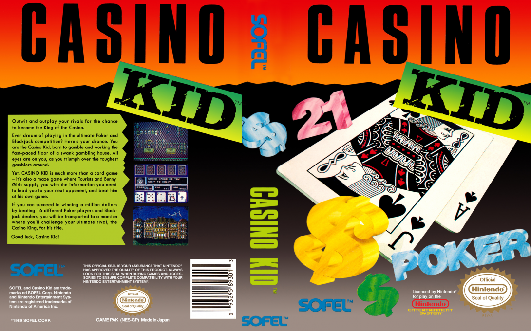 Casino Kid [US] nes 1989 Box Art