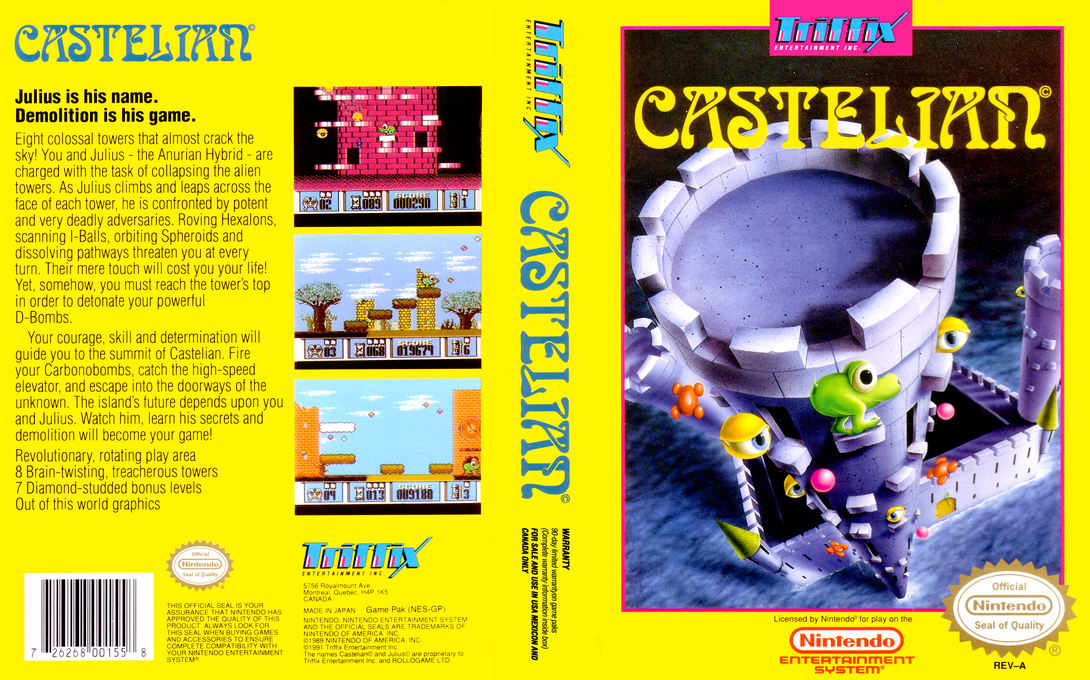 Castelian [US] nes 1991 Box Art