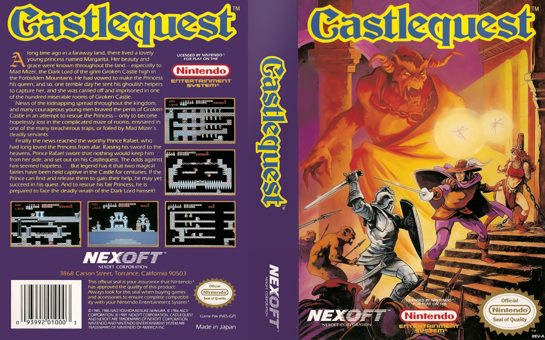 Castlequest [US] nes 1989 Box Art