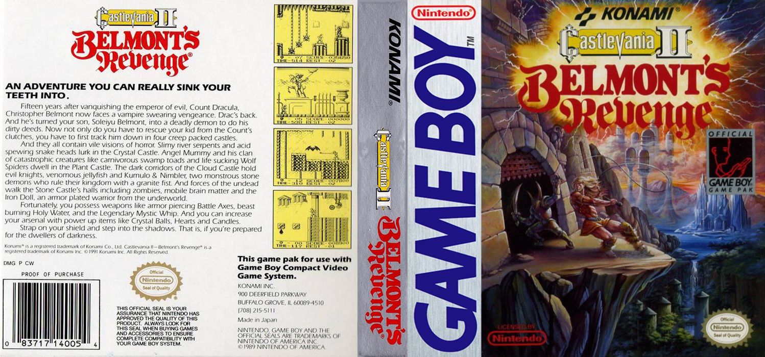 Castlevania II : Belmont’s Revenge [US,EU] gb 1991 Box Art