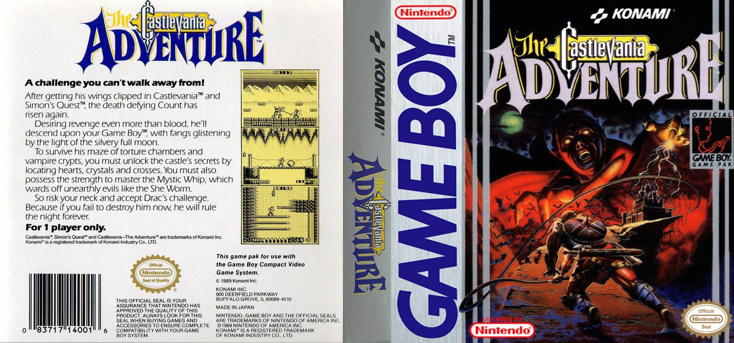 Castlevania : The Adventure [US] gb 1989 Box Art