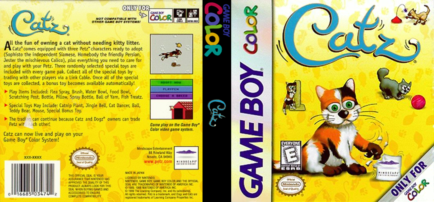 Catz : Your Virtual Petz Palz [US] gbc 1999 Box Art