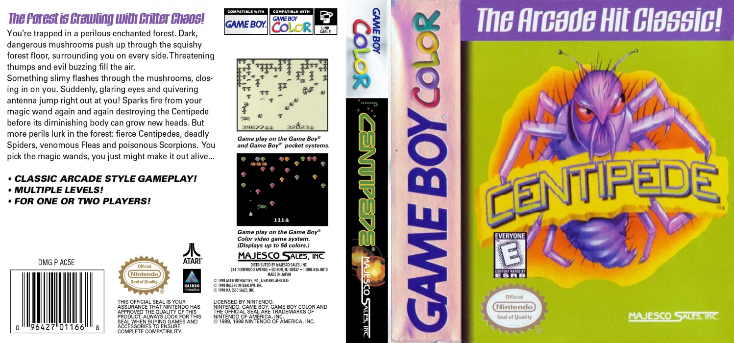 Centipede [US] gbc 1998 Box Art
