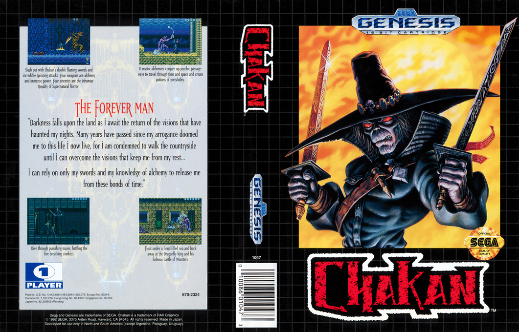 Chakan [US,EU] segaMD 1992 Box Art