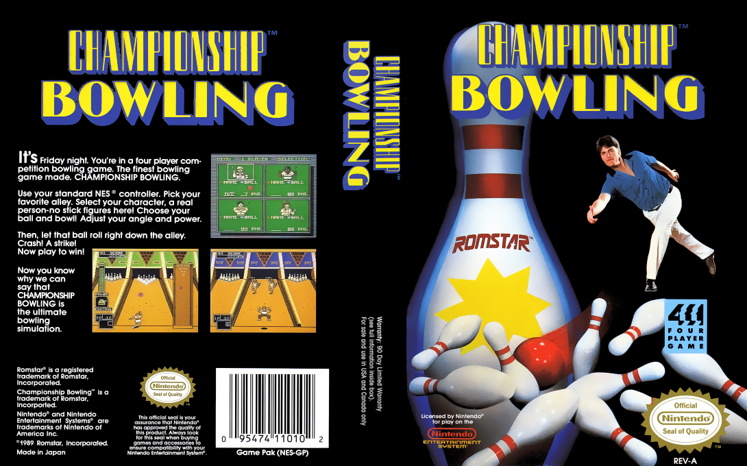 Championship Bowling [US] nes 1989 Box Art