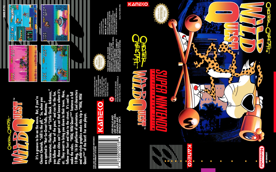 Chester Cheetah : Wild Wild Quest [US] snes 1994 Box Art