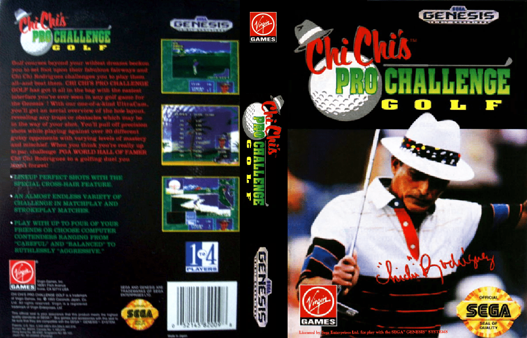 Chi Chi’s Pro Challenge Golf [US] segaMD 1993 Box Art