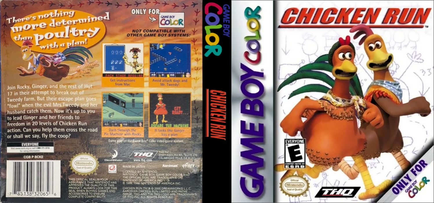 Chicken Run [US,EU] gbc 2000 Box Art