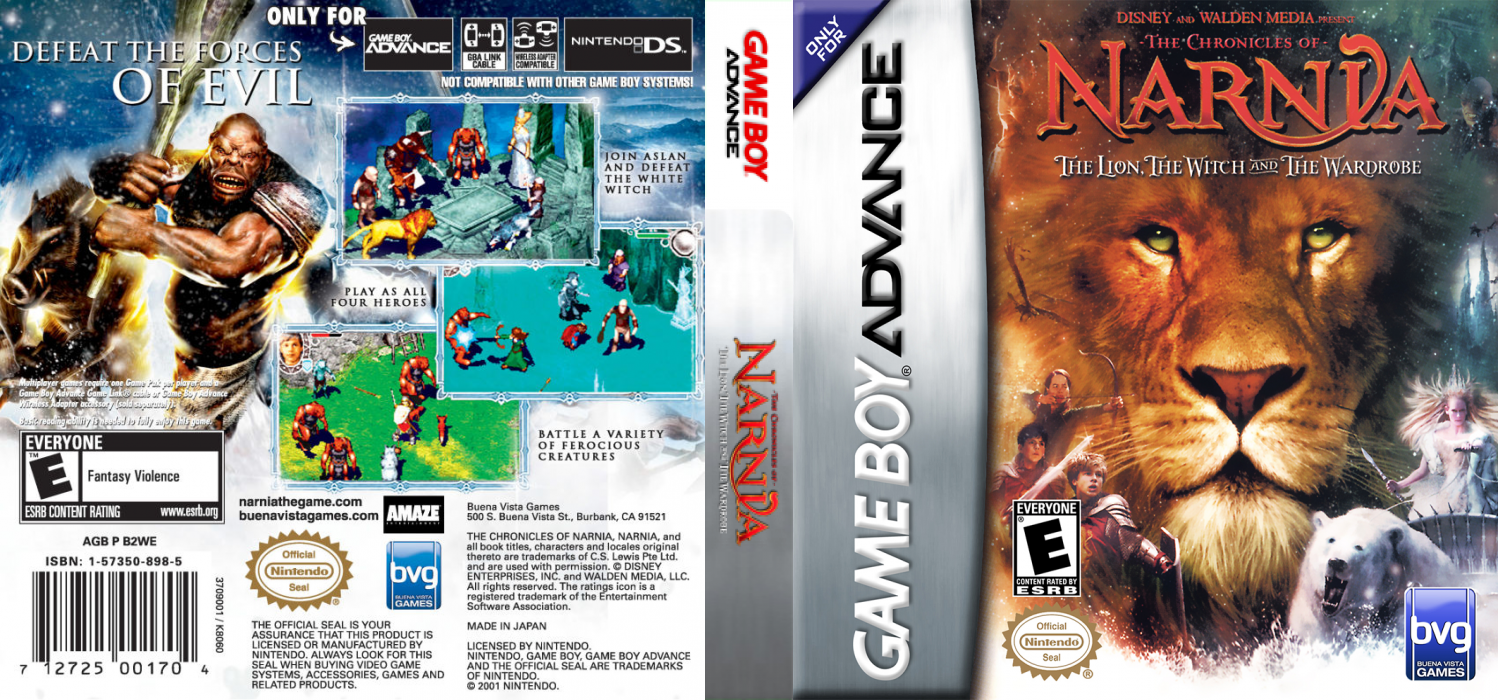The Chronicles of Narnia: The Lion, the Witch and the Wardrobe [US,EU] gba 2005 Box Art