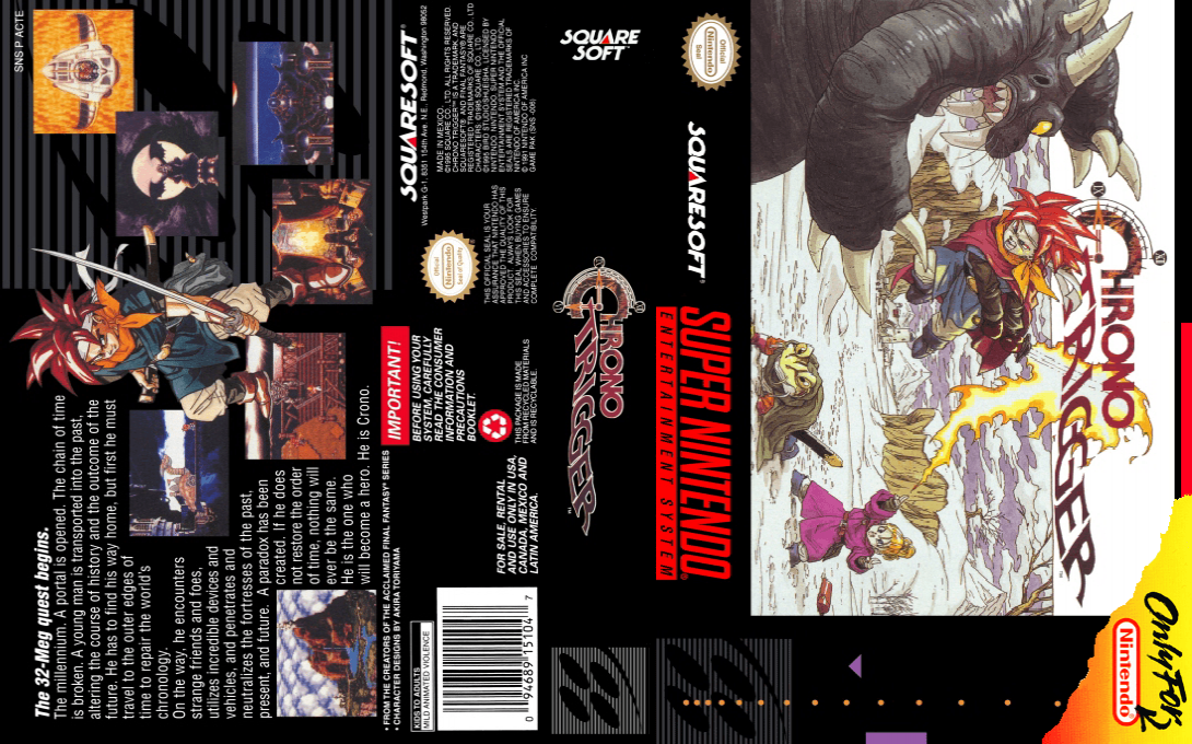 Chrono Trigger [US] snes 1995 Box Art
