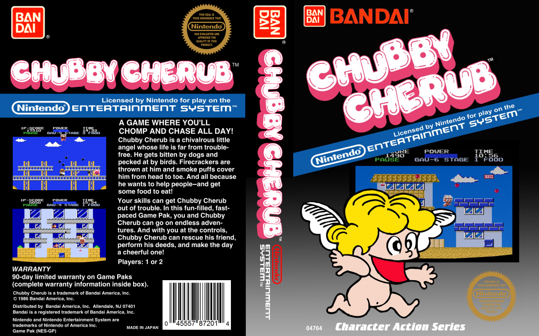 Chubby Cherub [US] nes 1986 Box Art