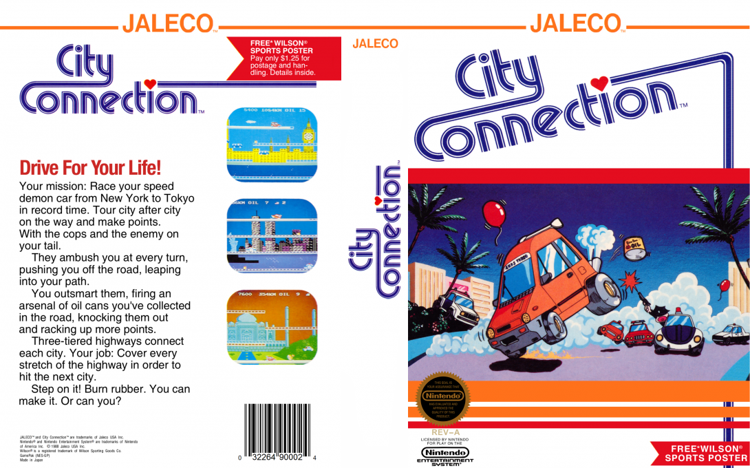 City Connection [US] nes 1988 Box Art
