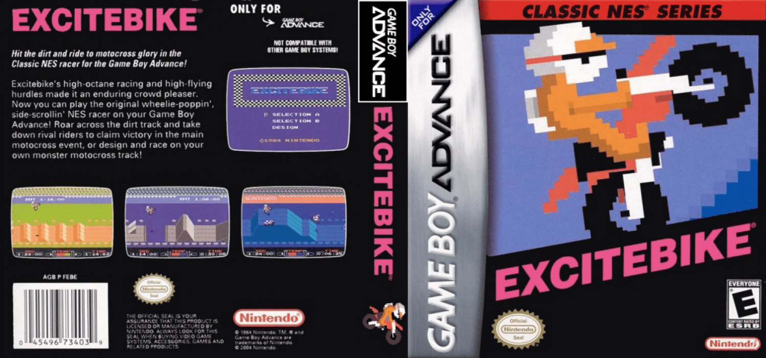Classic NES Series : Excitebike [US,EU] gba 2004 Box Art