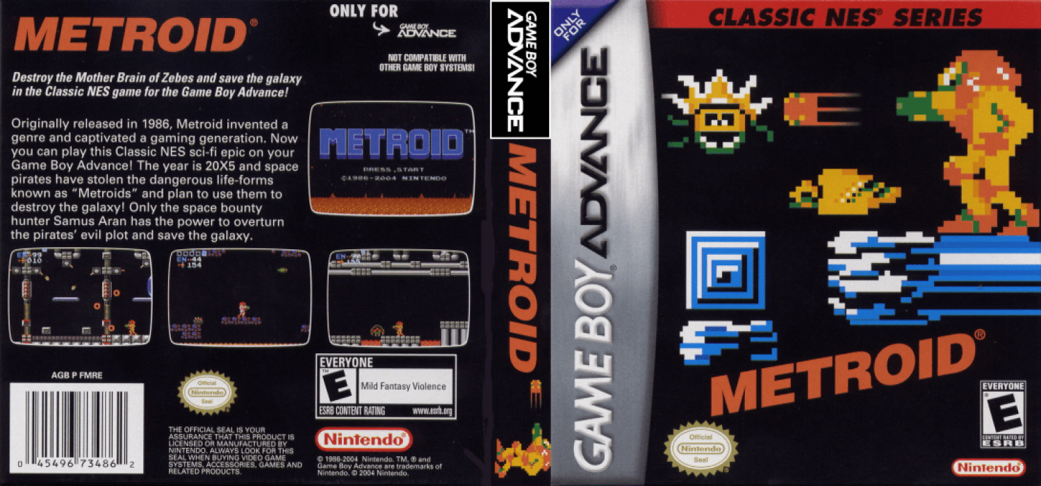 Classic NES Series : Metroid [US,EU] gba 2005 Box Art