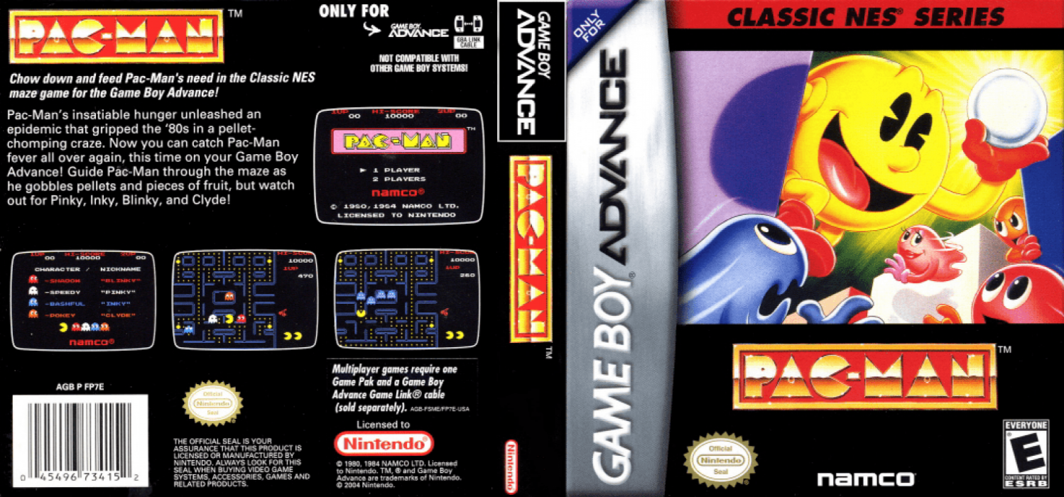 Classic NES Series : Pac-Man [US,EU] gba 2007 Box Art