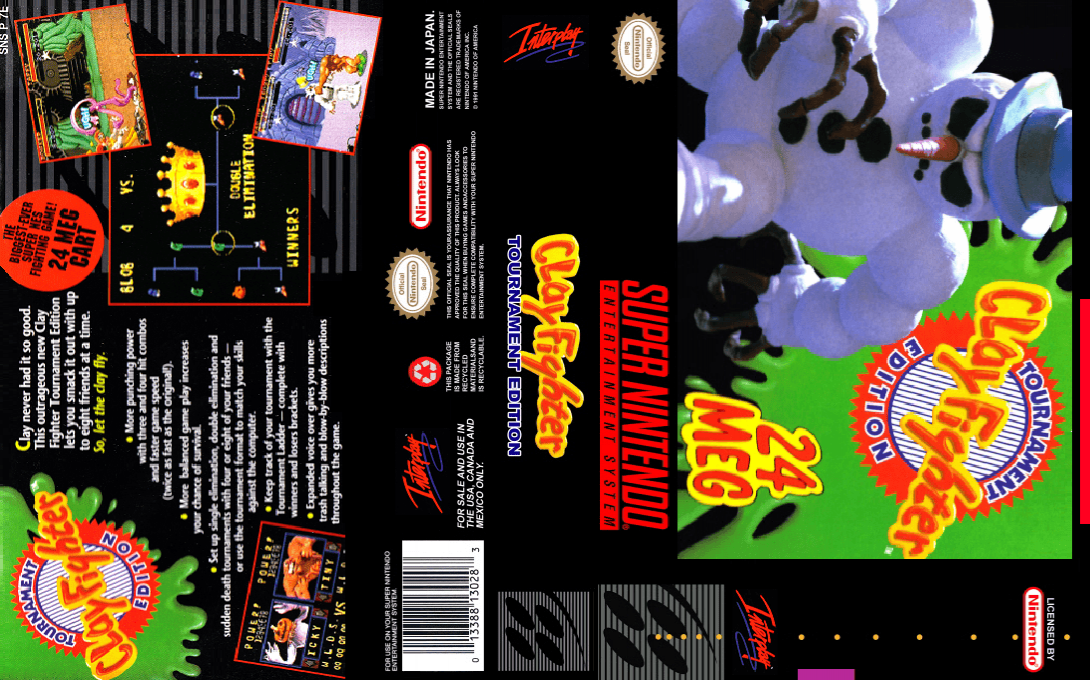 Clay Fighter : Tournament Edition [US] snes 1994 Box Art