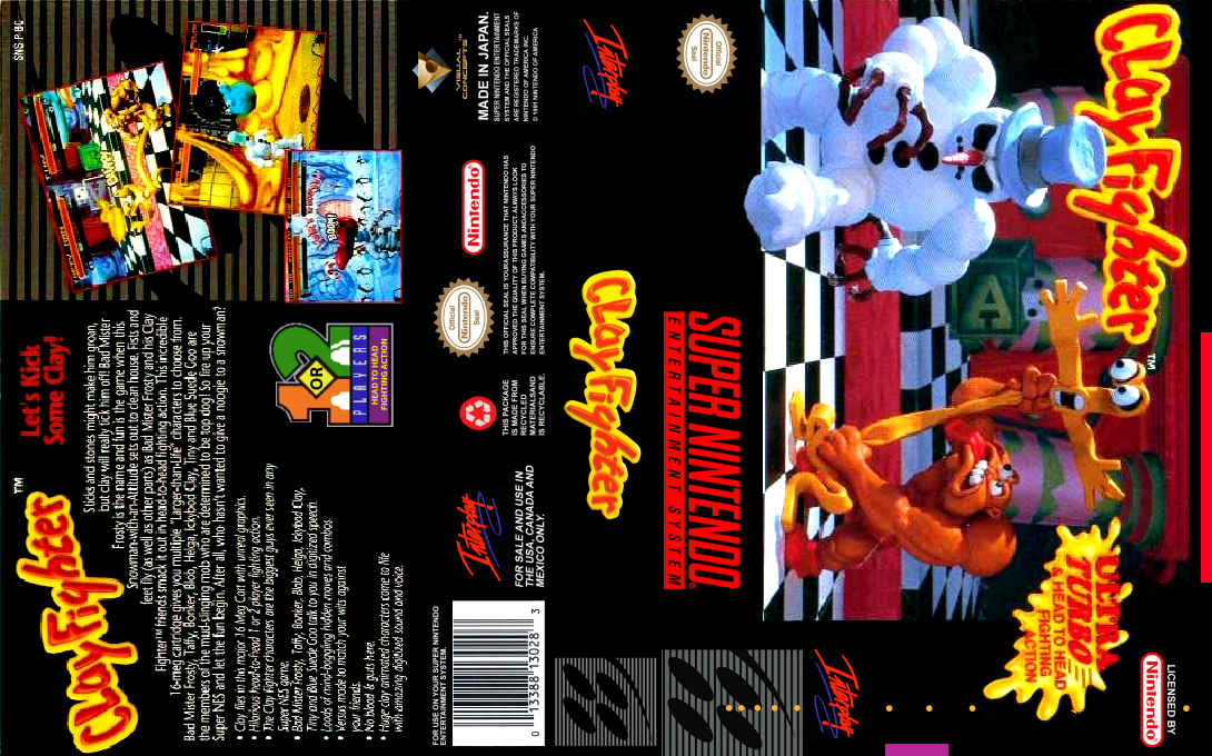 Clay Fighter [US] snes 1993 Box Art