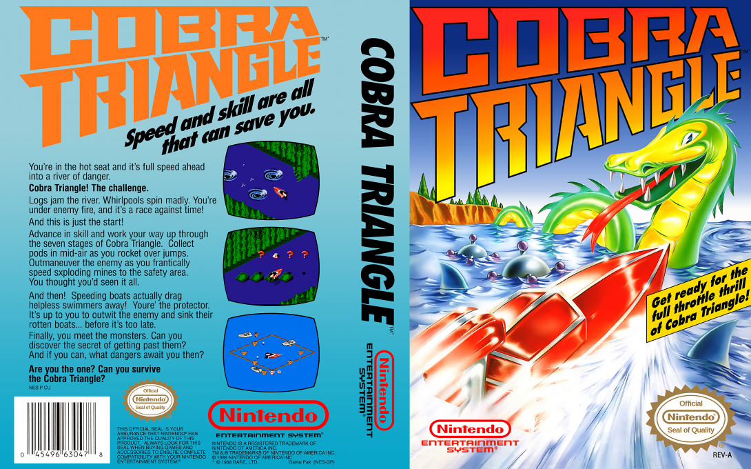 Cobra Triangle [US] nes 1989 Box Art
