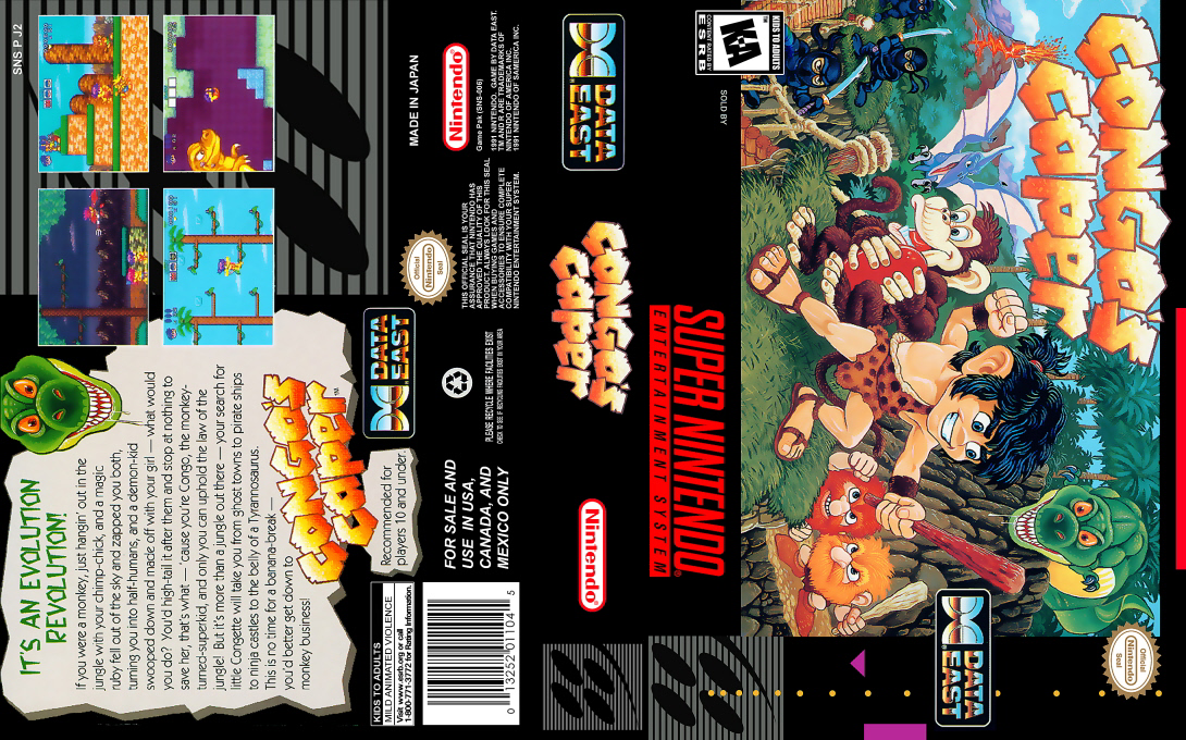 Congo’s Caper [US] snes 1993 Box Art