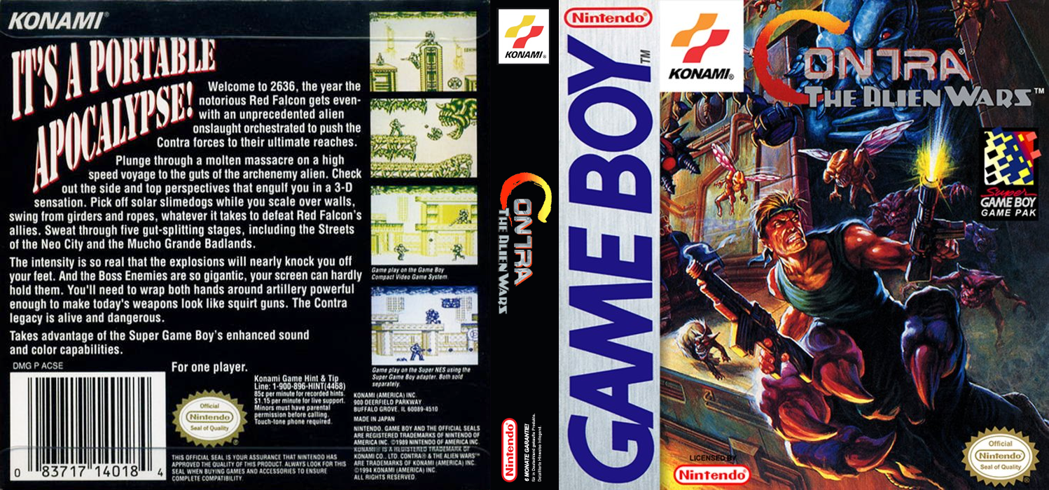 Contra : The Alien Wars [US] gb 1994 Box Art